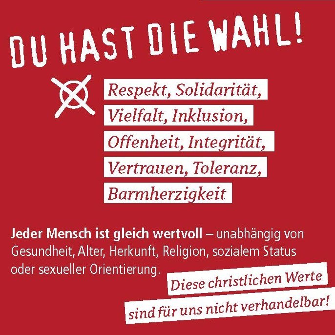Du hast die Wahl: Alexianer treten ein für Respekt und Miteinander.